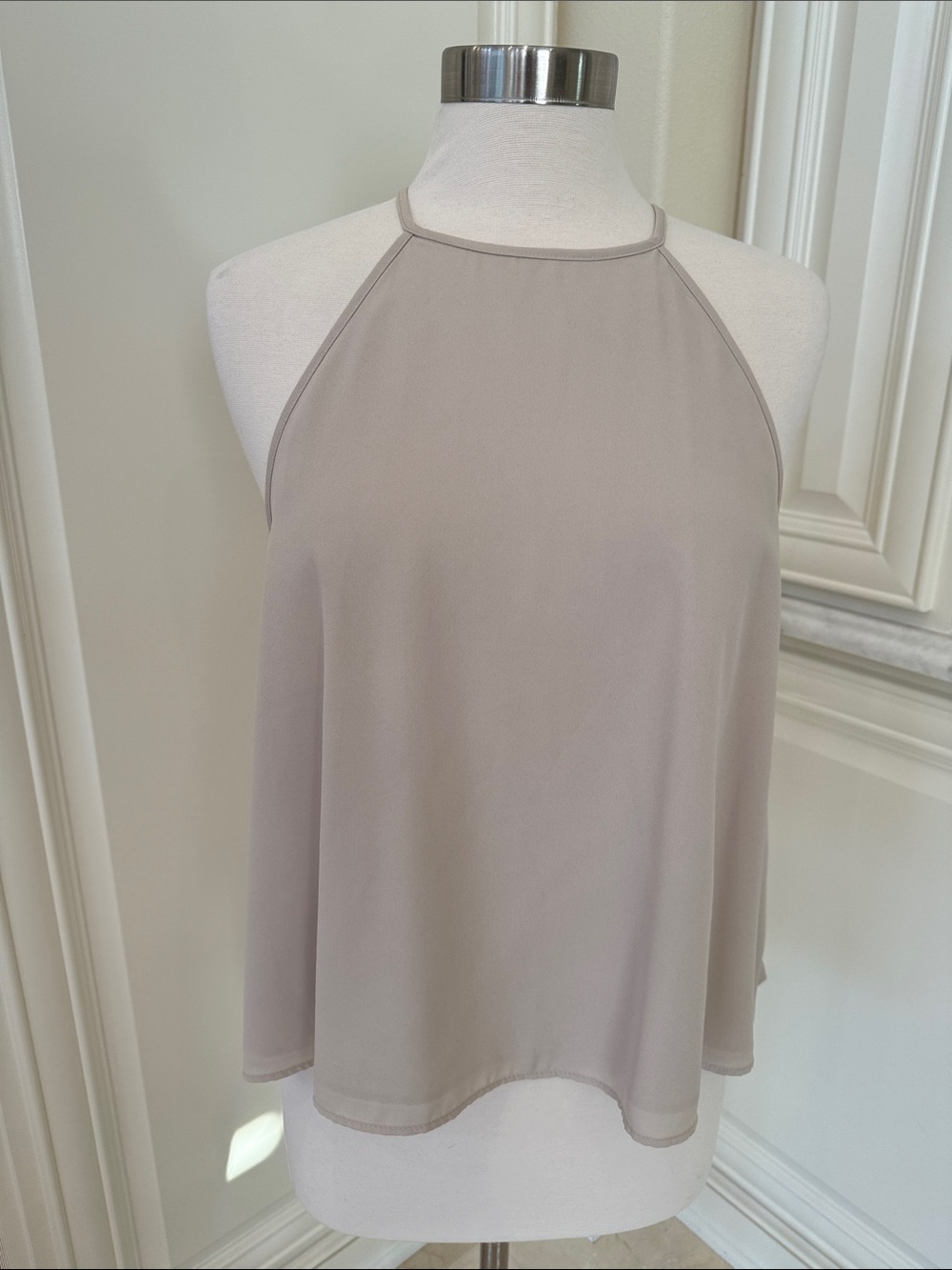 Show Me Your MuMu Halter Flow Tank Top - Taupe